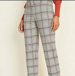 Anne Taylor Plaid Belted Ankle Pants